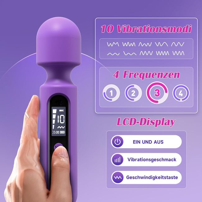 Tagnaff Vibratorensets für Frauen Massagestab mit 3-Anlagen