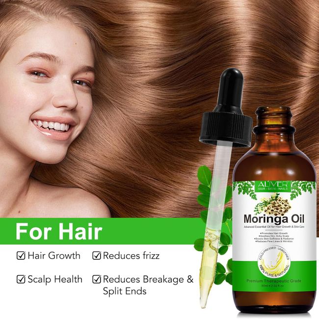 Zoxpm Moringa Oil für Haare Haut, Gesicht