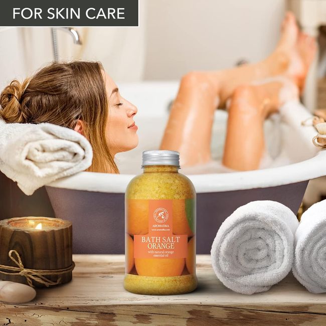 AROMATIKA  Badesalz mit Natürlichem Ätherischen Orangenöl