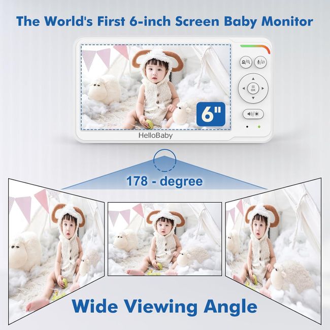 HelloBaby 6 Zoll Baby Monitor mit Kamera