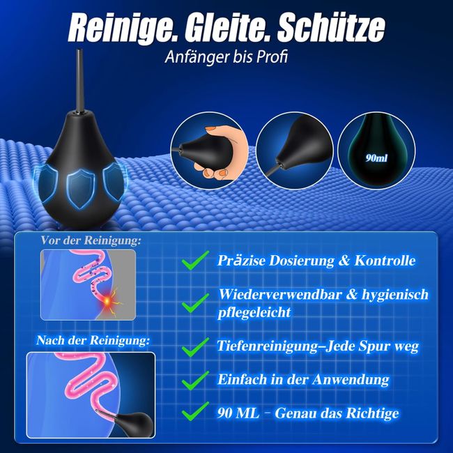 Tagnaff Analplug für Frauen Männer mit Analdusche
