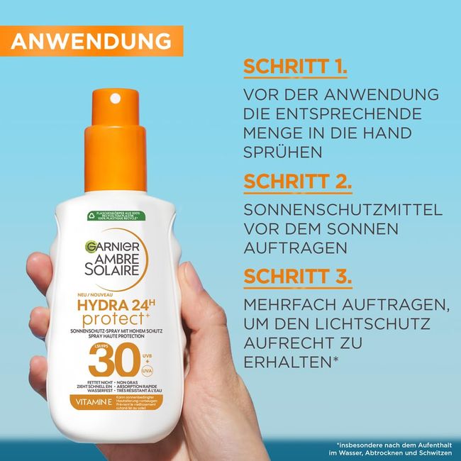 Garnier Ambre Solaire Hydra Protect+ Sonnenschutz-Milch 24h LSF 30