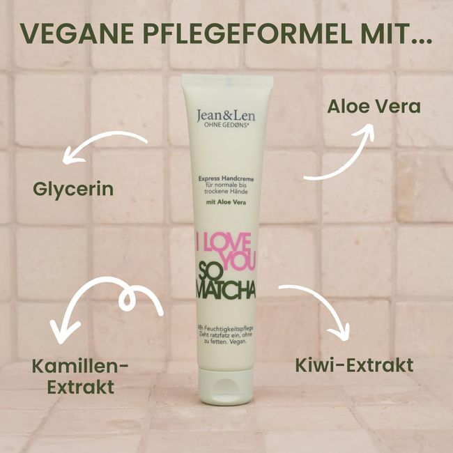 Jean & Len Handcreme I Love You So Matcha