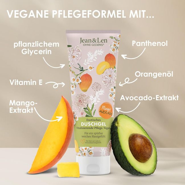 Jean & Len Exotisches Duschgel Mango & Avocado