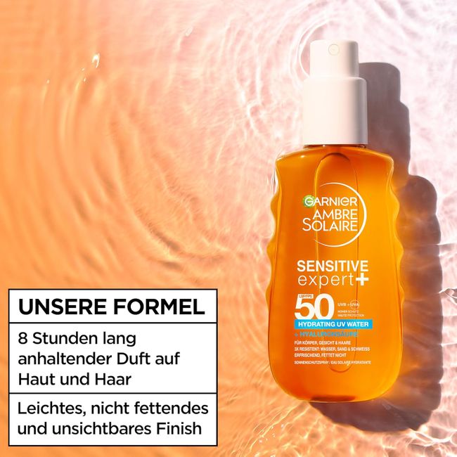 Garnier Ambre Solaire Sensitive Expert + Hydrating UV Water Sonnenschutzspray LSF 50