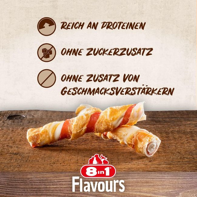 8in1 Triple Flavour Rolls Kaustangen für Hunde