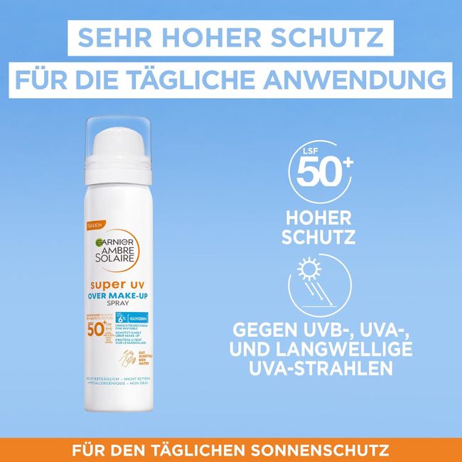 Garnier Super UV Over Make-up Spray mit LSF 50+