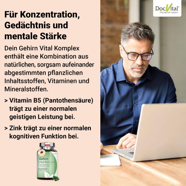 DocVital Gehirn Vital Komplex Kapseln