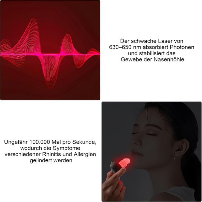 HENGBIRD Respirelief Rotlicht Nasengerät Rotlichtlampe für die Nase