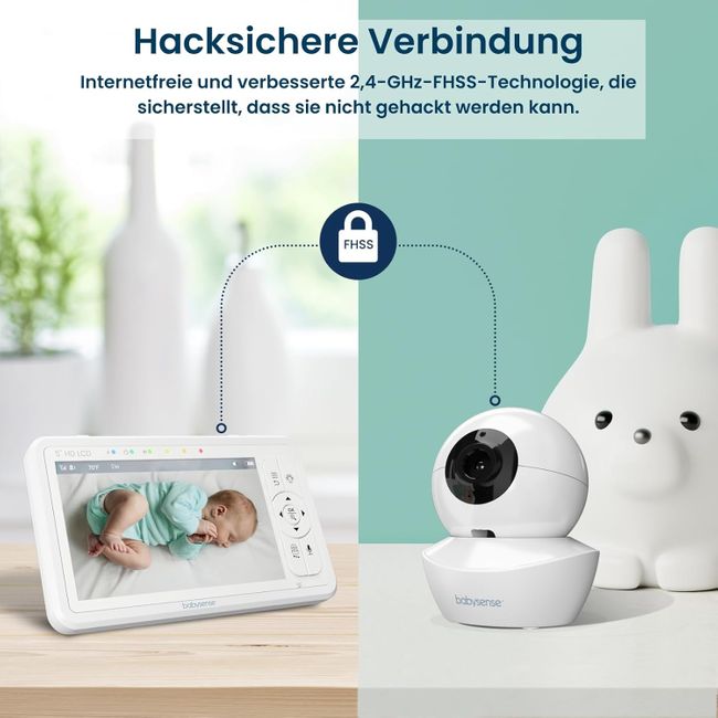 Babysense Babyphone HD 5 Zoll mit 2 Kameras