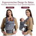 Momcozy Baby Trage - Leichte & Atmungsaktive Grau