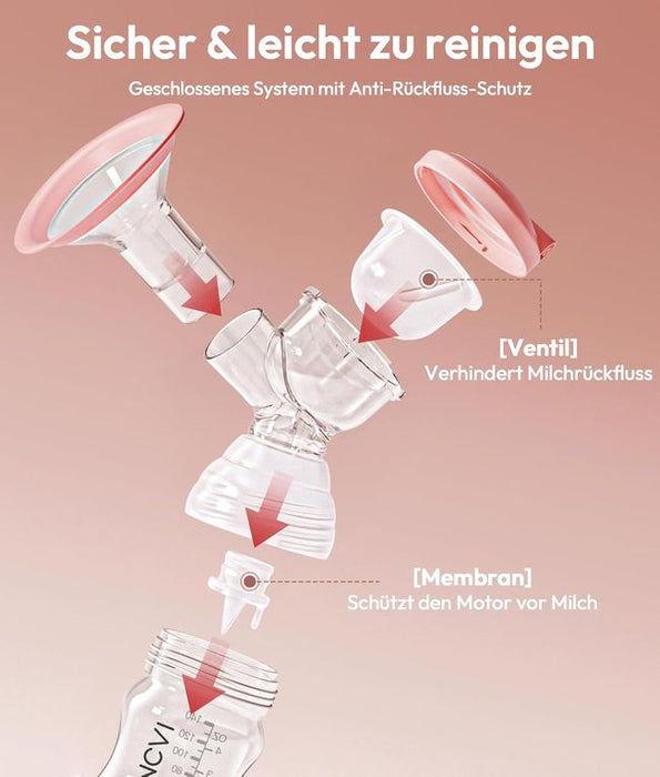NCVI Milchpumpe Elektrisch Rosa