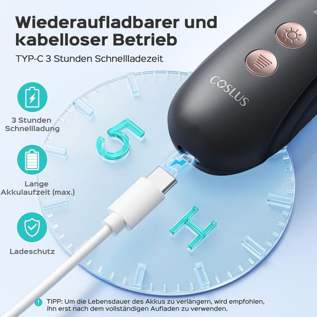 COSLUS  Professionelle Elektrische Nagelfräser Set