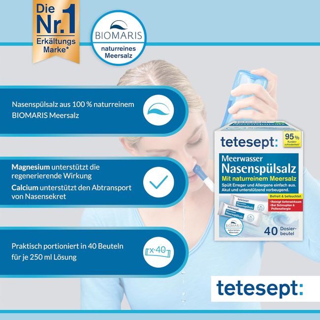 tetesept Meerwasser Nasenspülsalz