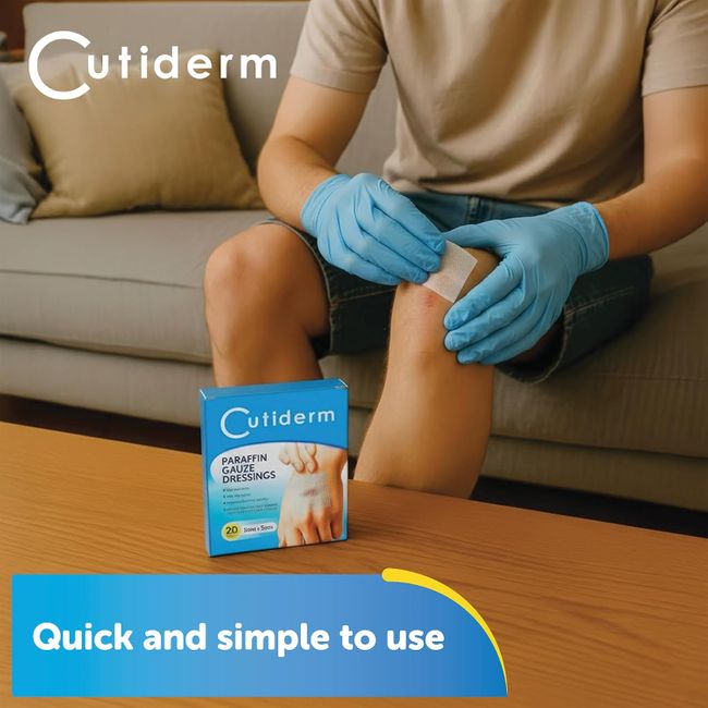 Cutiderm sterile Paraffingaze-Kompresse 5 cm x 5 cm