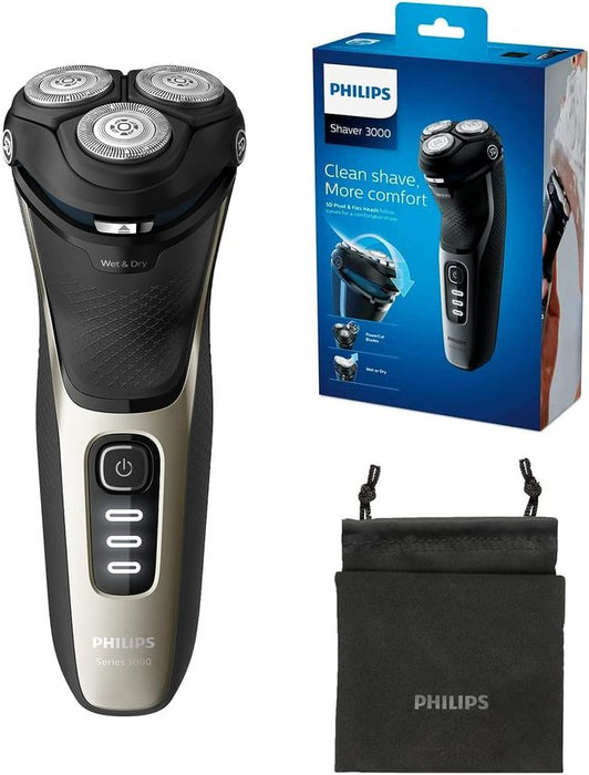 Philips Shaver Series 3000 - Elektrischer Nass- und Trockenrasierer für Herren
