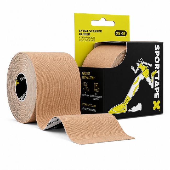 SPORTTAPE  Kinesiologie Tape 5cm x 5m Beige