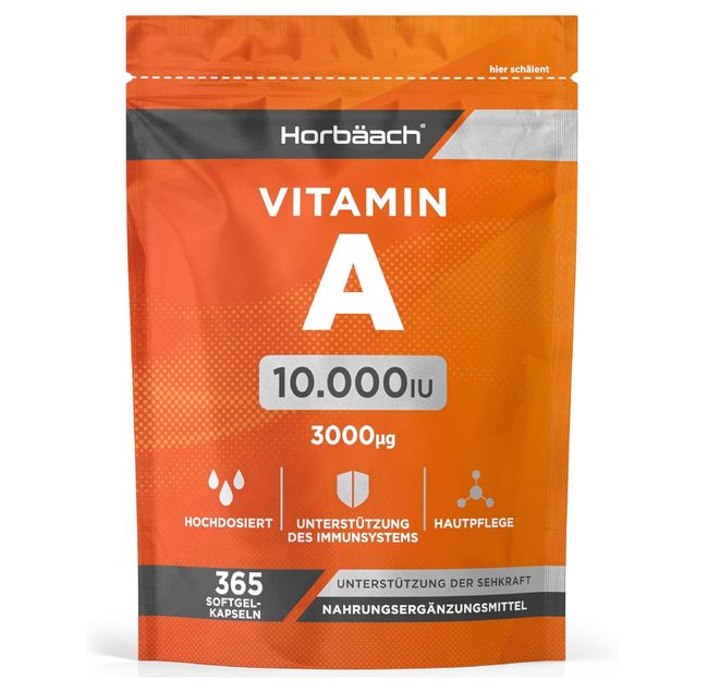 Horbaach Vitamin A Hochdosiert 10000 IE Kapseln