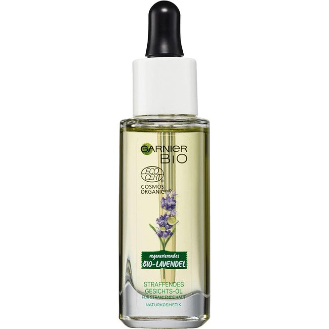 Garnier Bio Straffendes Gesichts-Öl, Anti-Aging Gesichtspflege mit Bio Lavendel