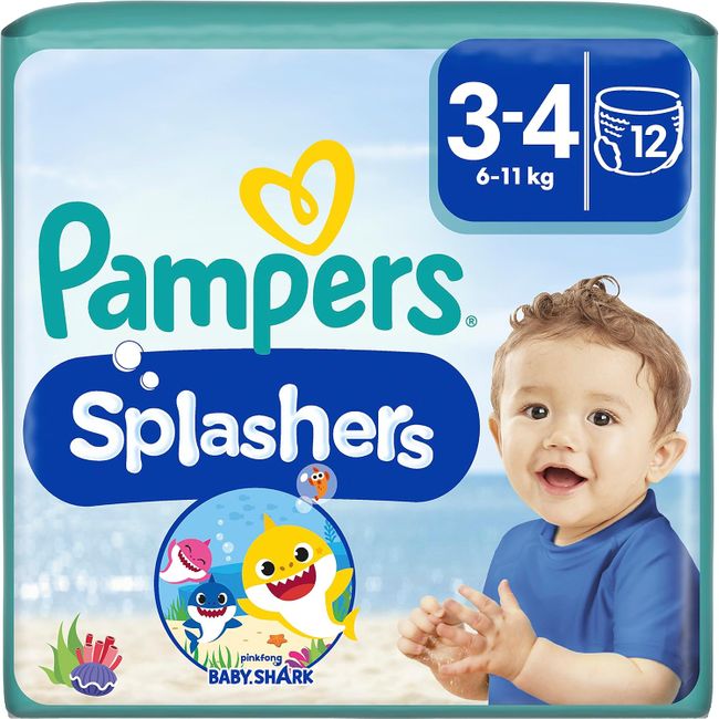 Pampers Windeln Größe 3-4, Splashers Baby Shark Limited Edition