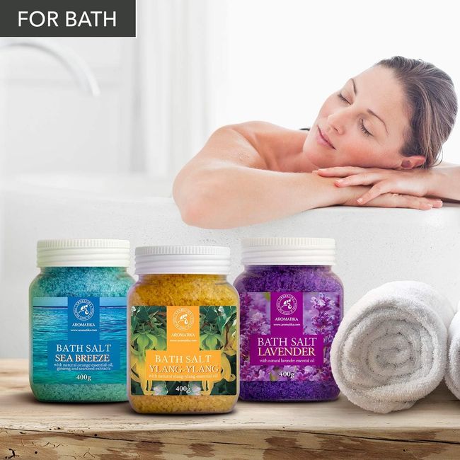 AROMATIKA Badesalz Set Lavendel - Meeresbrise - Ylang-Ylang
