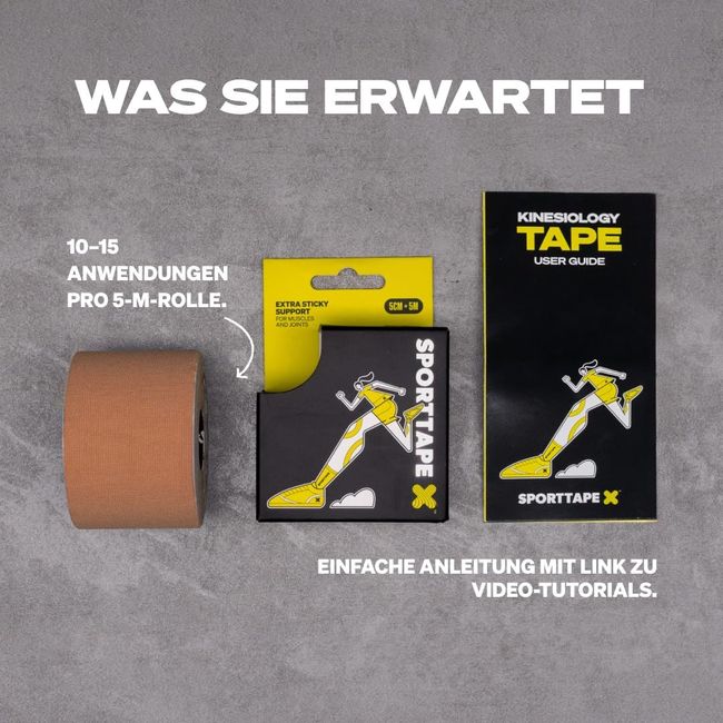 SPORTTAPE  Kinesiologie Tape 5cm x 5m Beige