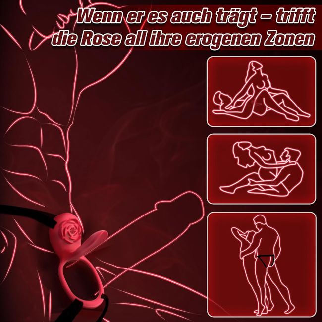 YAWNSHE Penisring Strap on Klitoris G Punkt Vibration