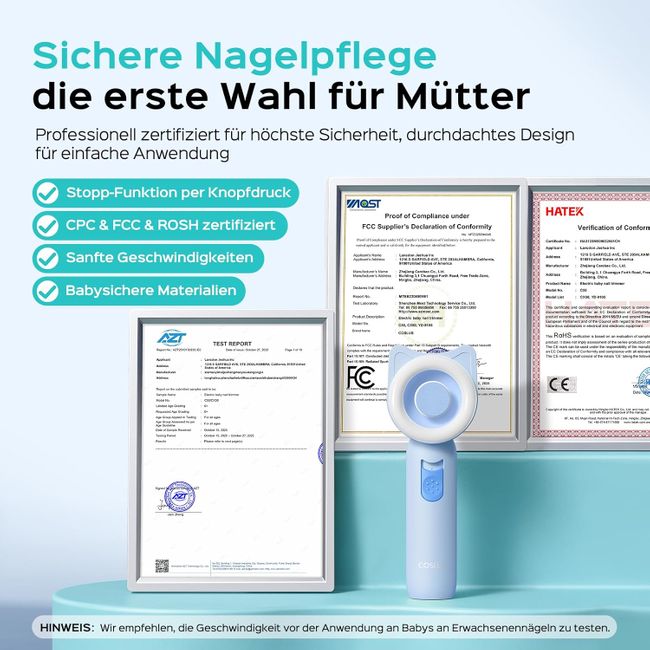 COSLUS  Baby Maniküre und Pediküre Blau