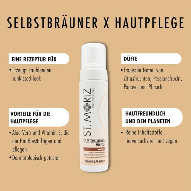 ST. MORIZ Professional Instant Tanning Mousse in Medium