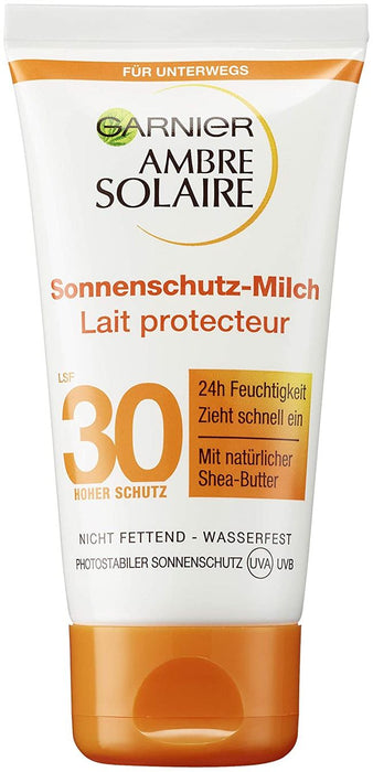 Garnier Ambre Solaire Sonnencreme Feuchtigkeitsspendende Sonnenschutz Milch LSF 30