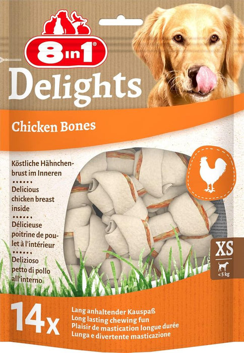8in1 Delights Chicken Knochen XS