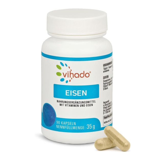 Vihado Eisen Kapseln – hochdosiertes Eisen gegen Müdigkeit