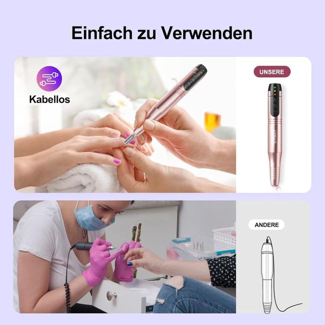 COSLUS  11 in 1 Profi Maniküre und Pediküreset Rosa