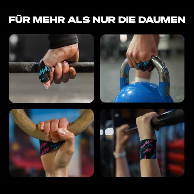 SPORTTAPE Hook Grip Daumentape – 3 Rollen - 3,8 cm x 4,7 Punk