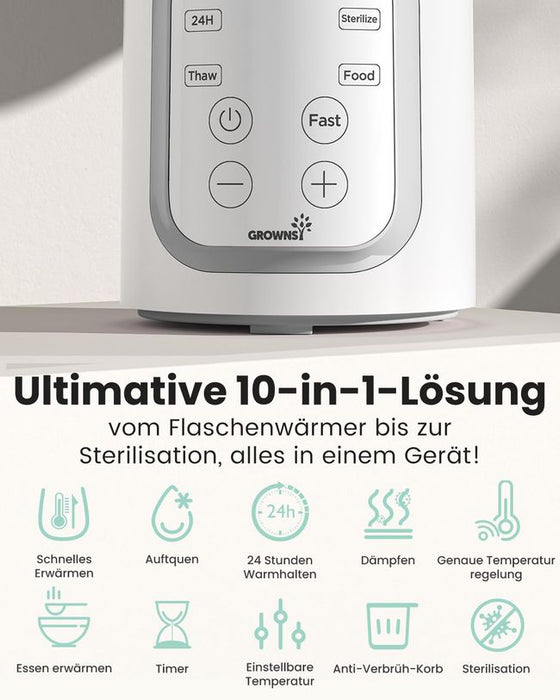 Grownsy Flaschenwärmer Baby 10-in-1