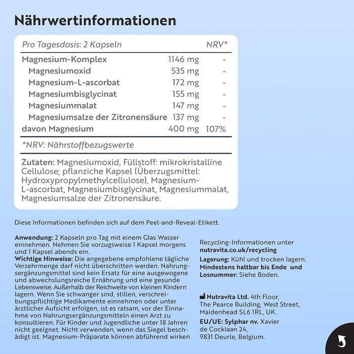 Nutravita Magnesium-Komplex aus fünf Formen