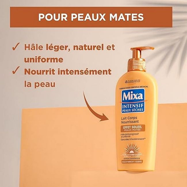 MIXA Intensive trockene Haut, Körpermilch, selbstbräunend, matte Haut