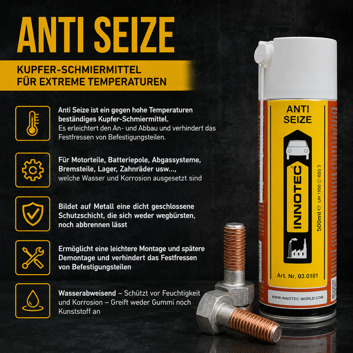 Innotec Anti Seize – Kupfer-Schmiermittel – Produktvorteil und Anwendung 2