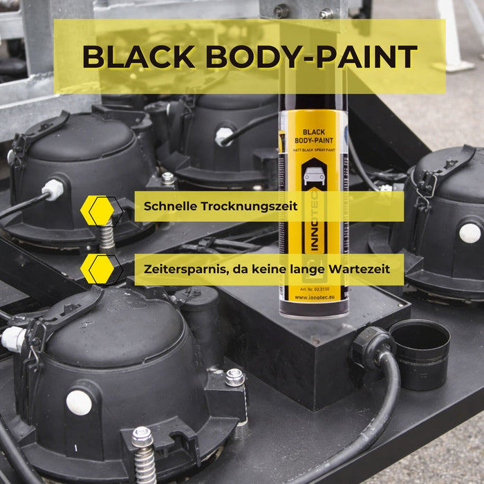 Innotec Black Body-Paint – Schwarz-Matt Lack – Produktvorteil und Anwendung 2