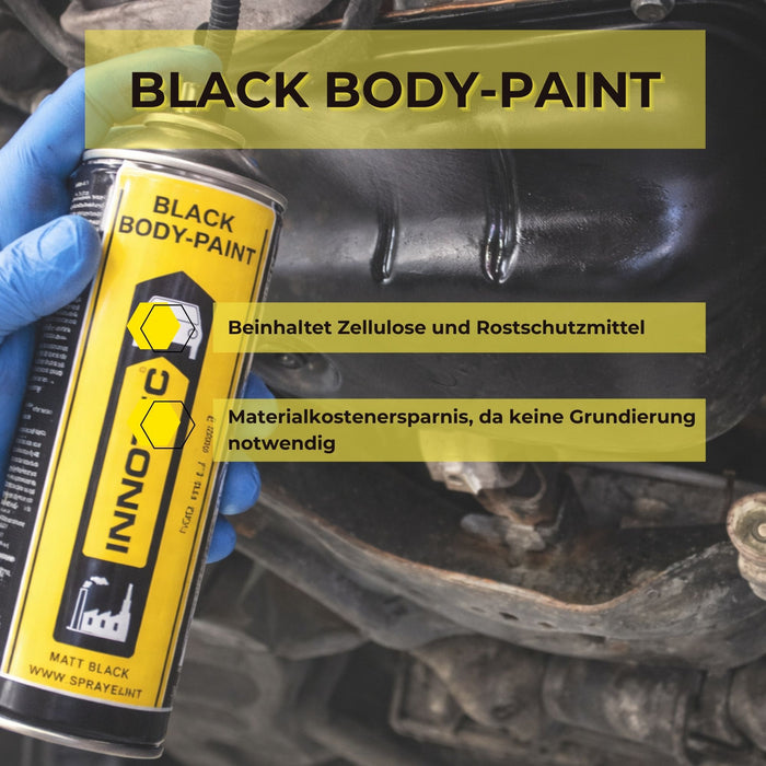 Innotec Black Body-Paint – Schwarz-Matt Lack – Produktvorteil und Anwendung 3