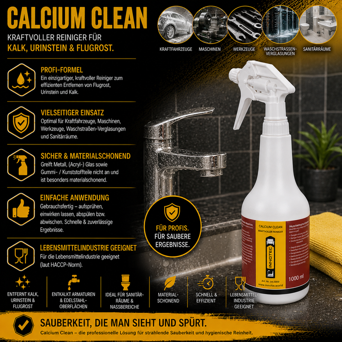 Innotec Calcium Clean – Kalk- und Flugrostentferner – Produktvorteil und Anwendung 1