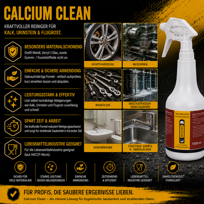 Innotec Calcium Clean – Kalk- und Flugrostentferner – Produktvorteil und Anwendung 2
