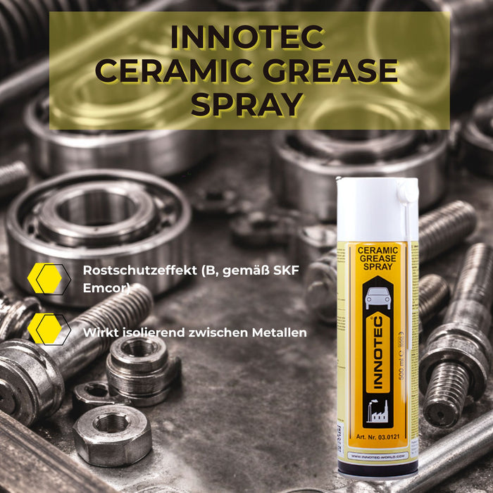Innotec Ceramic Grease Spray – Druckbeständiges Keramikfett – Produktvorteil und Anwendung 1