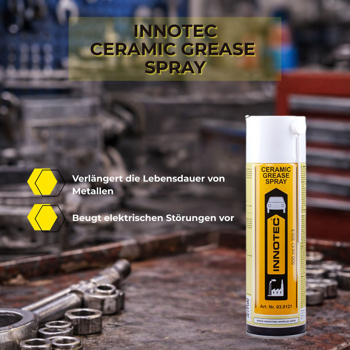 Innotec Ceramic Grease Spray – Druckbeständiges Keramikfett – Produktvorteil und Anwendung 3
