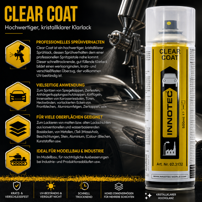 Innotec Clear Coat – Kristallklarer Decklack – Produktvorteil und Anwendung 3