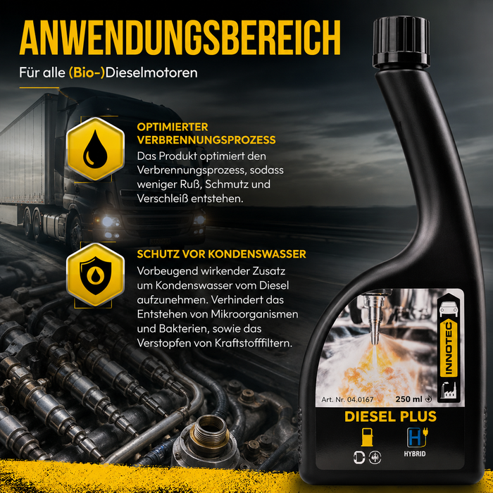 Innotec Diesel Plus – Pflege- und Service-Additiv für Diesel – Produktvorteil und Anwendung 4