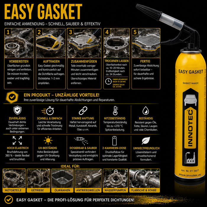 Innotec Easy Gasket – Motordichtmasse – Produktvorteil und Anwendung 5