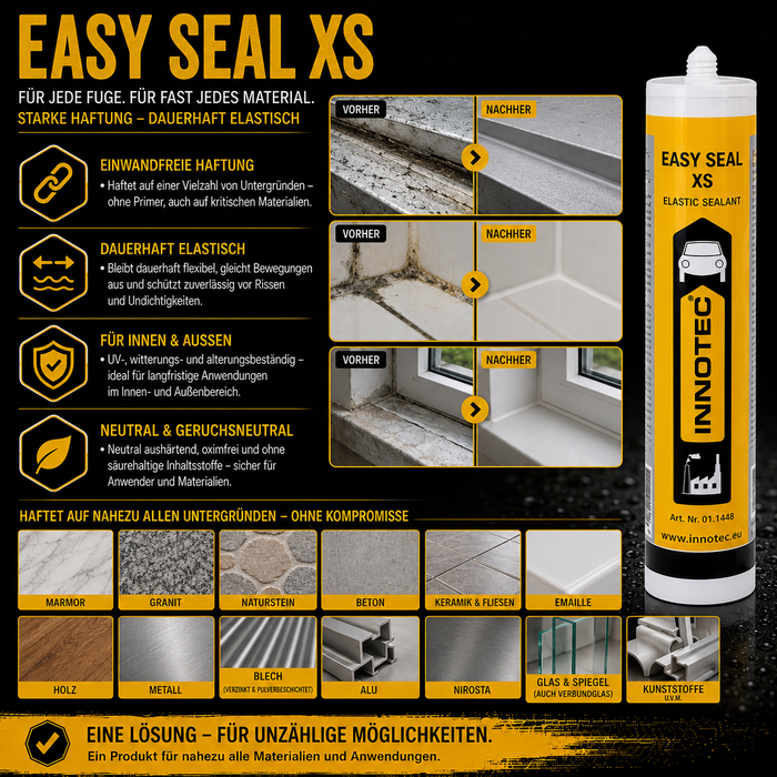 Innotec Easy Seal XS – Premium Silikondichtmasse – Produktvorteil und Anwendung 3