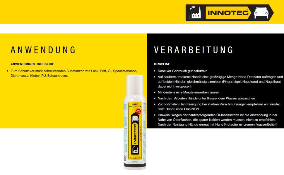 Innotec Hand Protector New Formula – Handschutzschaum – Produktvorteil und Anwendung 6