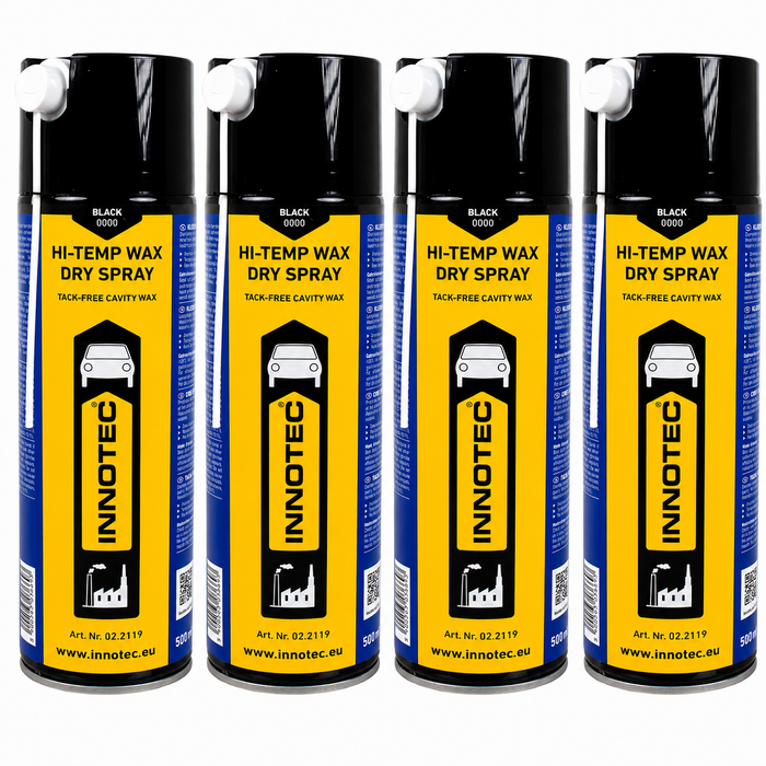 Innotec Hi-Temp Wax Dry Spray - Schwarz (0000), 4er-Set, Artikelnummer 1360-5